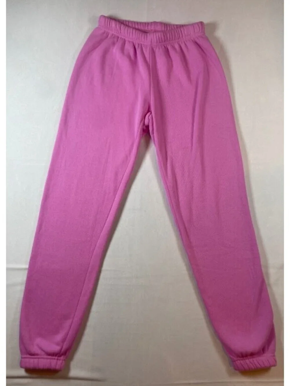 NWT Katie J NYC Dylan Pink Fleece Sweatpants Medium Elastic Waistband Cuffed